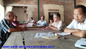 Suasana rapat akhir masa jabatan kepala desa gedeg 2018
